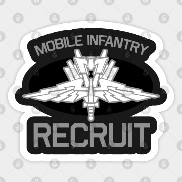 Starship Troopers Mobile Infantry Recruit Sticker by PopCultureShirts